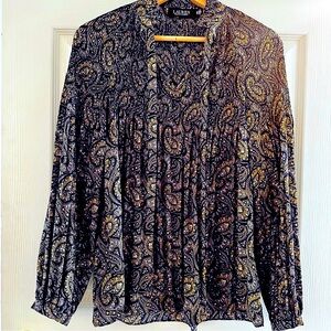 Paisley navy / Gold Ralph Lauren Blouse